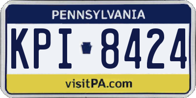 PA license plate KPI8424