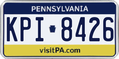 PA license plate KPI8426