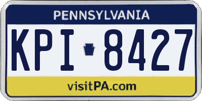 PA license plate KPI8427