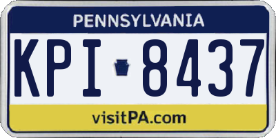 PA license plate KPI8437