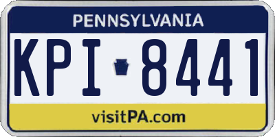 PA license plate KPI8441