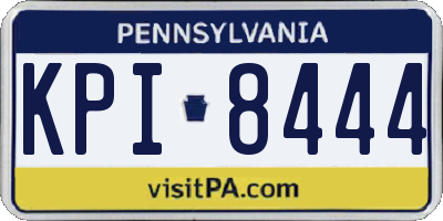 PA license plate KPI8444