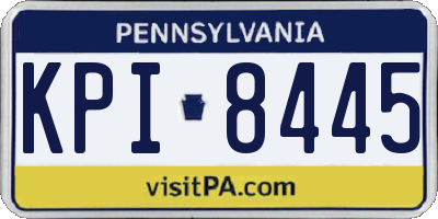 PA license plate KPI8445