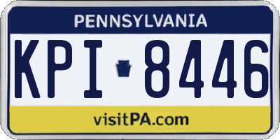 PA license plate KPI8446