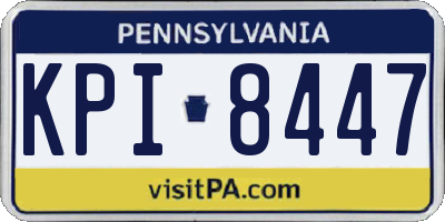 PA license plate KPI8447