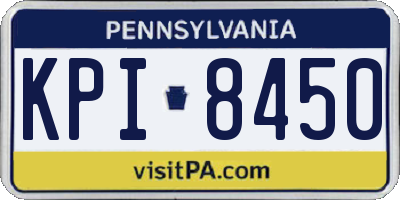 PA license plate KPI8450