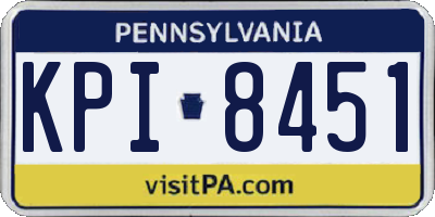 PA license plate KPI8451