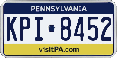 PA license plate KPI8452