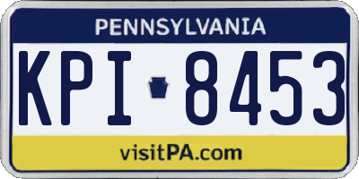 PA license plate KPI8453