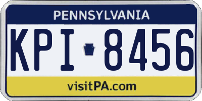 PA license plate KPI8456