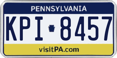 PA license plate KPI8457
