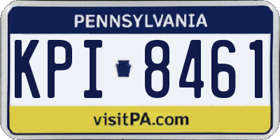 PA license plate KPI8461