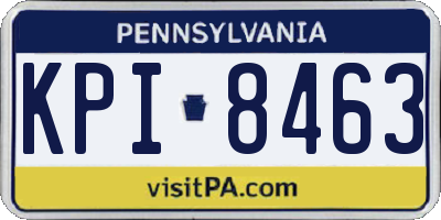 PA license plate KPI8463