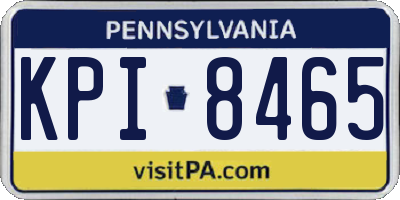 PA license plate KPI8465
