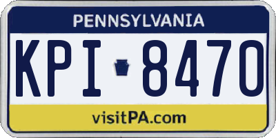 PA license plate KPI8470