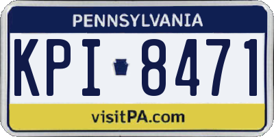 PA license plate KPI8471