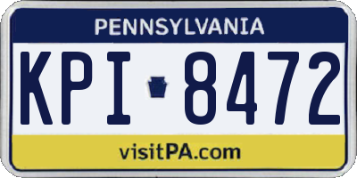 PA license plate KPI8472