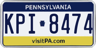 PA license plate KPI8474