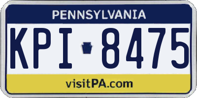 PA license plate KPI8475