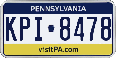 PA license plate KPI8478