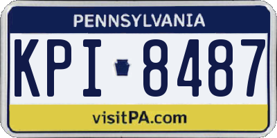 PA license plate KPI8487