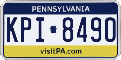 PA license plate KPI8490