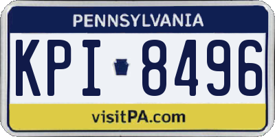 PA license plate KPI8496