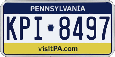 PA license plate KPI8497