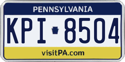 PA license plate KPI8504