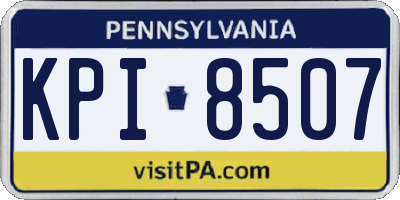 PA license plate KPI8507