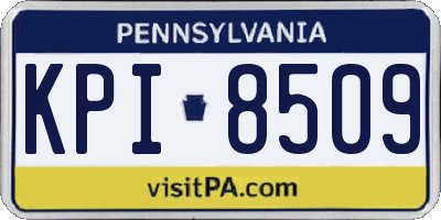 PA license plate KPI8509