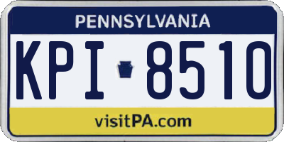 PA license plate KPI8510