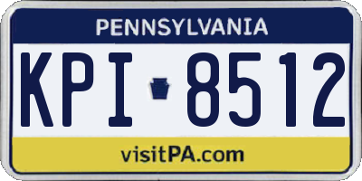 PA license plate KPI8512