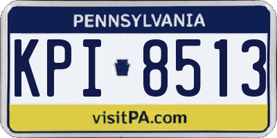 PA license plate KPI8513