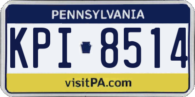 PA license plate KPI8514