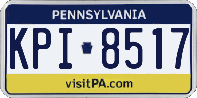 PA license plate KPI8517