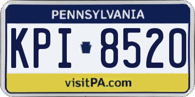 PA license plate KPI8520
