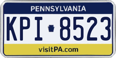 PA license plate KPI8523