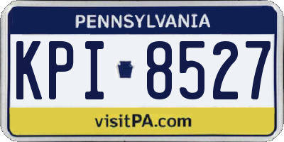 PA license plate KPI8527