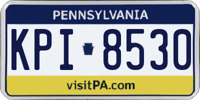 PA license plate KPI8530