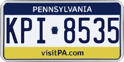 PA license plate KPI8535