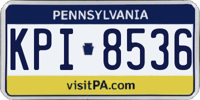 PA license plate KPI8536