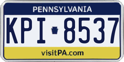 PA license plate KPI8537
