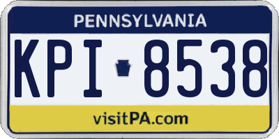 PA license plate KPI8538