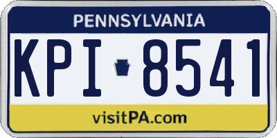 PA license plate KPI8541