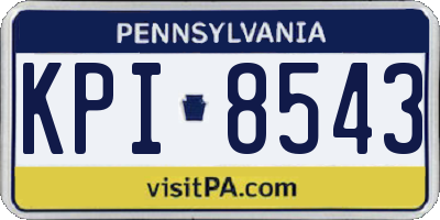 PA license plate KPI8543