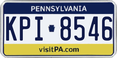 PA license plate KPI8546