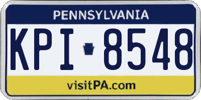 PA license plate KPI8548