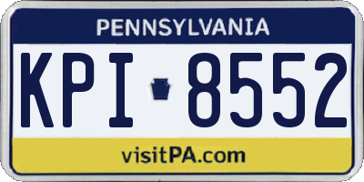 PA license plate KPI8552