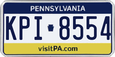 PA license plate KPI8554